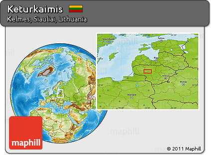 Physical Location Map of Keturkaimis