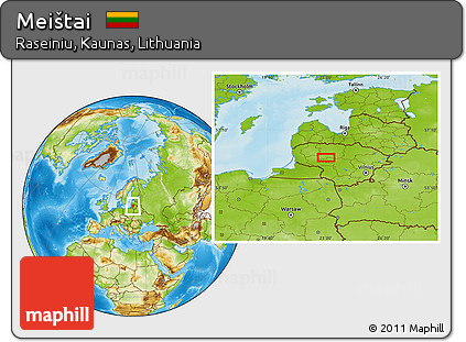 Physical Location Map of Meištai