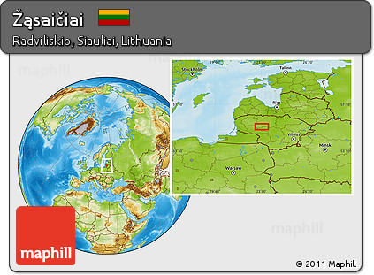Physical Location Map of Žąsaičiai