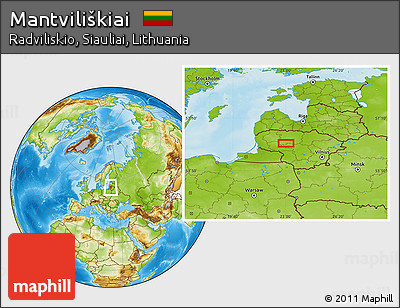 Physical Location Map of Mantviliškiai
