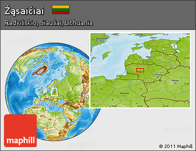 Physical Location Map of Žąsaičiai