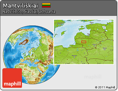 Physical Location Map of Mantviliškiai