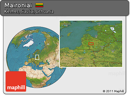 Satellite Location Map of Maironiai
