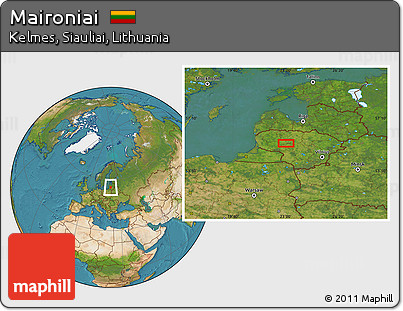 Satellite Location Map of Maironiai