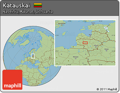 Savanna Style Location Map of Katauskai