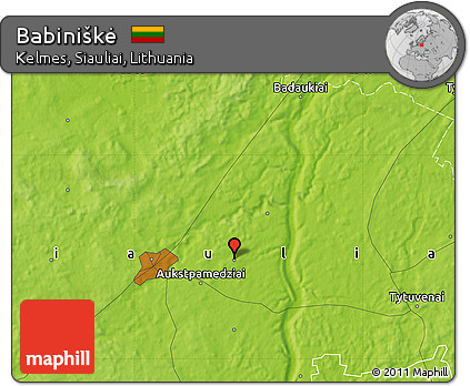 Physical Map of Babiniškė