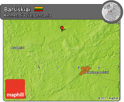 Physical Map of Baršiškiai