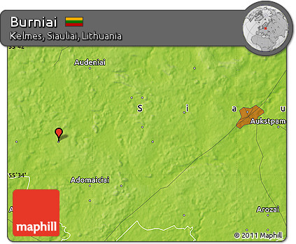 Physical Map of Burniai