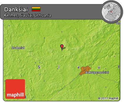 Physical Map of Dankšiai