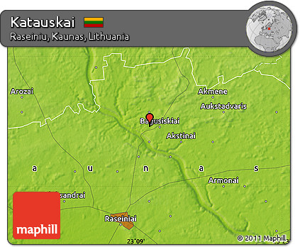 Physical Map of Katauskai