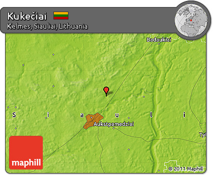 Physical Map of Kukečiai