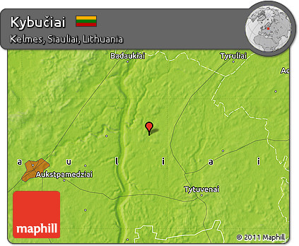 Physical Map of Kybučiai