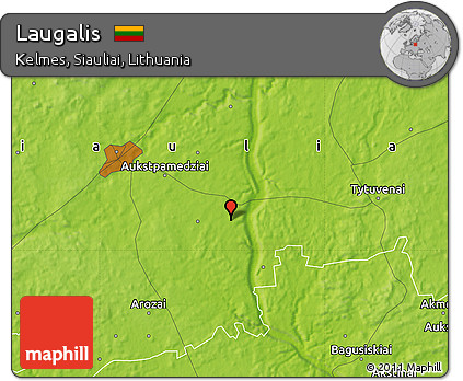Physical Map of Laugalis
