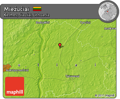 Physical Map of Miežučiai