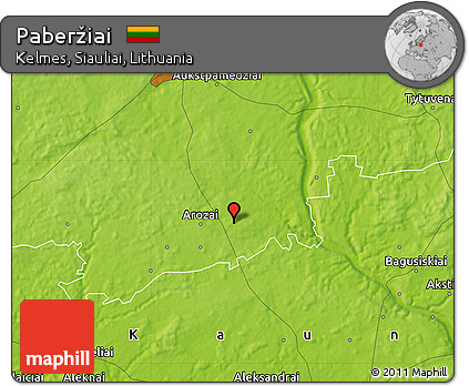 Physical Map of Paberžiai