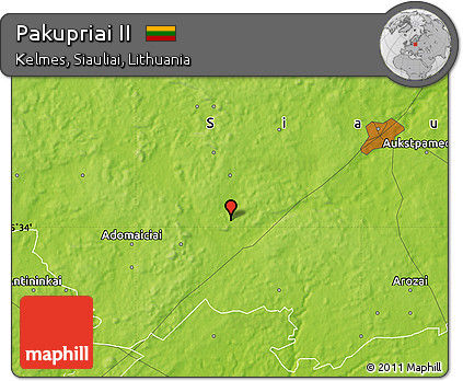 Physical Map of Pakupriai II
