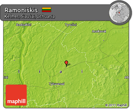 Physical Map of Ramoniškis