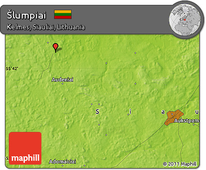 Physical Map of Šlumpiai