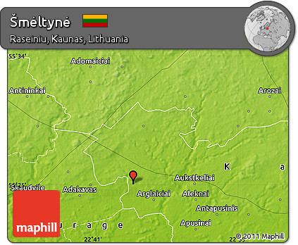 Physical Map of Šmėltynė