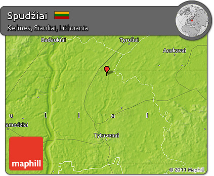 Physical Map of Spudžiai