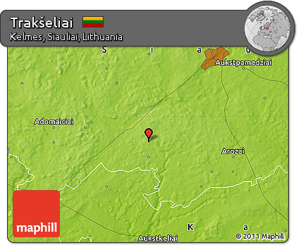 Physical Map of Trakšeliai