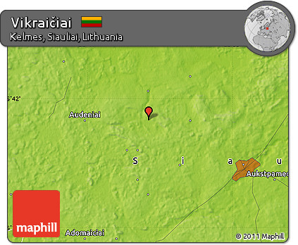 Physical Map of Vikraičiai