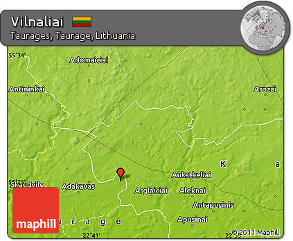 Physical Map of Vilnaliai