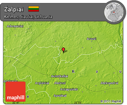 Physical Map of Žalpiai