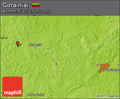 Physical Map of Gorainiai