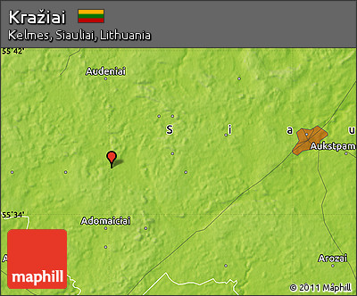 Physical Map of Kražiai