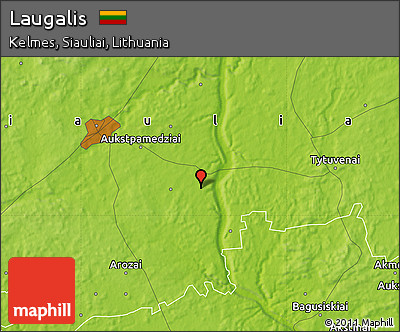 Physical Map of Laugalis