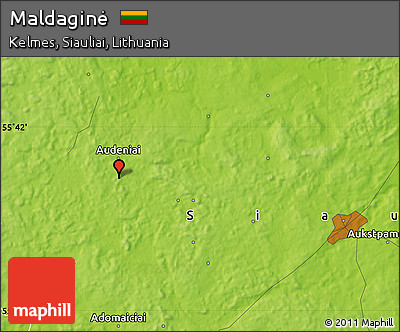 Physical Map of Maldaginė
