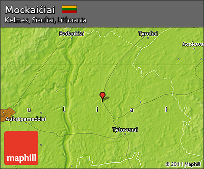 Physical Map of Mockaičiai