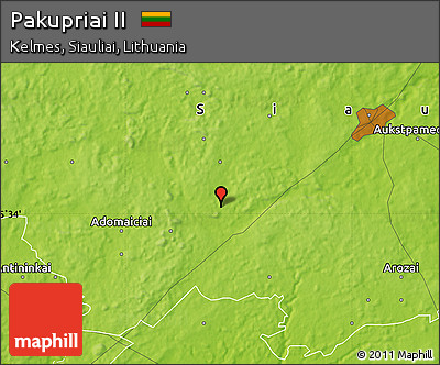 Physical Map of Pakupriai II