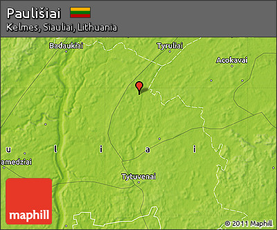 Physical Map of Paulišiai