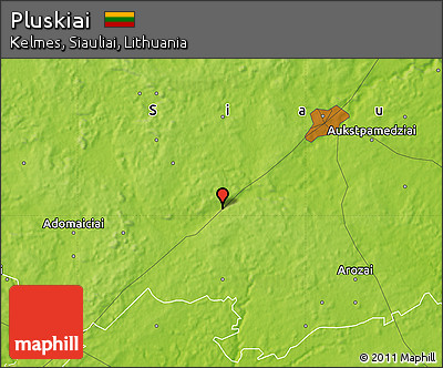 Physical Map of Pluskiai