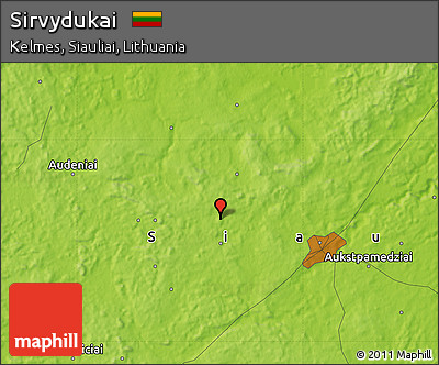 Physical Map of Sirvydukai