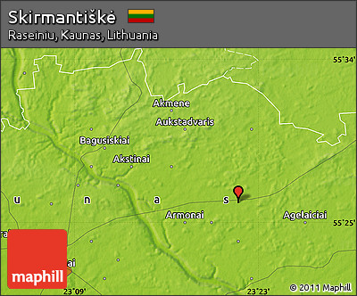 Physical Map of Skirmantiškė