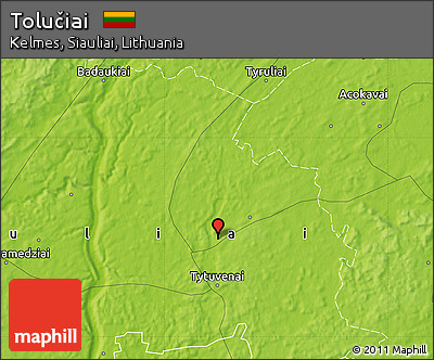 Physical Map of Tolučiai