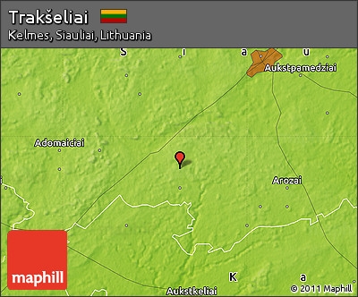 Physical Map of Trakšeliai