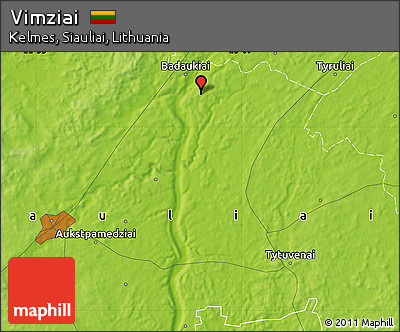 Physical Map of Vimziai