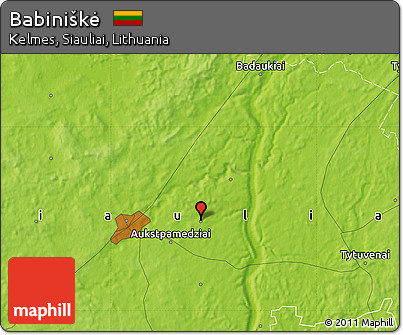 Physical Map of Babiniškė