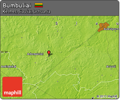 Physical Map of Bumbuliai