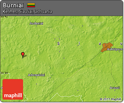 Physical Map of Burniai