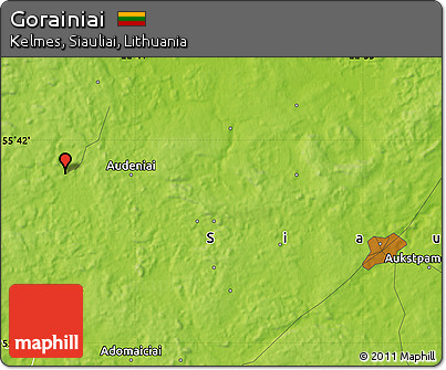 Physical Map of Gorainiai