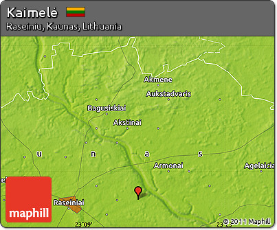 Physical Map of Kaimelė