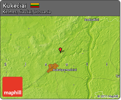 Physical Map of Kukečiai