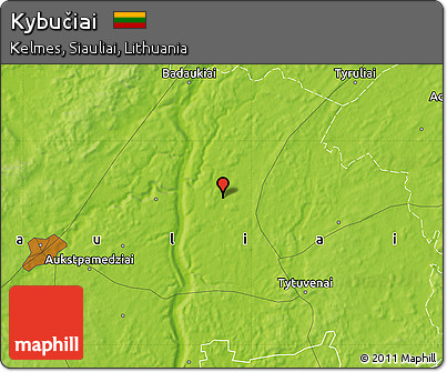 Physical Map of Kybučiai
