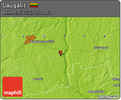 Physical Map of Laugalis