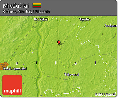 Physical Map of Miežučiai